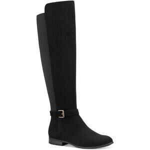Style & Co. Womens Kimmball Faux Suede Over-The-Knee Boots Black 6 Medium (B,M)